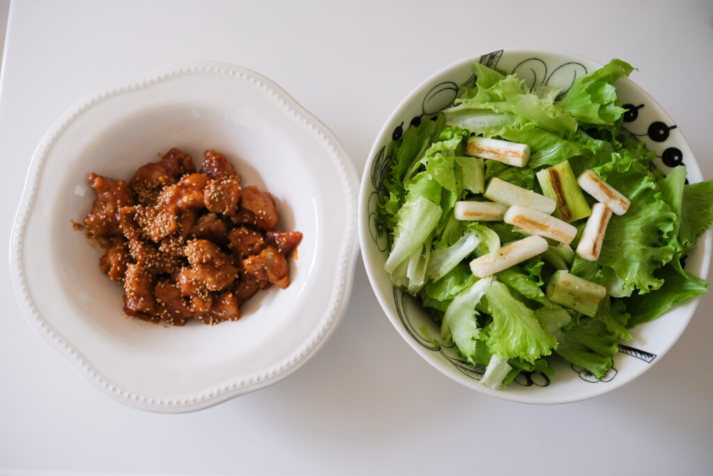 ヤンニョムチキン完成